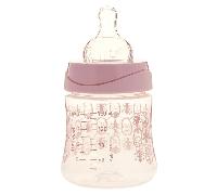 Bébisol Biberón anticólico silicona 3 velocidades de flujo, 0 a 36 meses, conejos rosas150ml