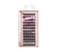 BeBlinky Pestañas postizas, kit de extensión de pestañas 02, 9mm-16mm, banda ancha, fácil de aplicar y quitar, no daña las pestañas naturales, 72 racimos de pestañas - Volumen Wispy