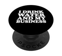 Bebo Agua y me ocupo de mis Asuntos PopSockets PopGrip Adhesivo