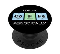Bebo CAFÉ Tabla periódicamente Periódica Química Ciencias PopSockets PopGrip Adhesivo
