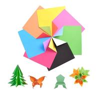 Bebochoi 140 Hojas Papel Origami 15x15cm, 8 Colores - origami para niños lados, Papel de origami de colores, cartulinas colores, papel plegable cuadrado de doble cara, adecuado para manualidades