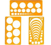 Bebochoi 3 Piezas Plantillas para Dibujar, Herramienta de Dibujo de Círculo, Elaboración Geométrica Dibujo Diseño Regla De Medición De La Plantilla, para Dibujar, Medir, Diseñar