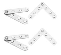 Bebochoi 4 Juegos Bisagra 360 grados Bisagras de Puerta de Rotación, Bisagra Giratoria de Acero Inoxidable, Bisagras de Pivote Ocultas 100x17mm, para Puertas y Armarios