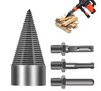 Bebochoi 42 mm Taladro Divisor de Leña Herramienta de Divisor de Leña CortarMadera Trituradora Taladro para PartirMadera Broca de Madera ParaLeña para Taladro Eléctrico Doméstico