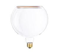 BeBulbs Ghost Line G200 Bombilla LED Globo (E27, 200 mm, transparente, 2200K, 5W, regulable) - Filamento suspendido para una luz cálida - Elegante cristal transparente y CRI 90