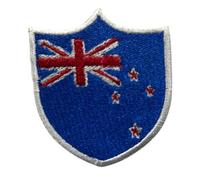 BeBuz - Parche bordado de bandera de Nueva Zelanda para planchar o coser, emblema nacional, parche táctico militar para chaquetas, mochilas, sombreros y ropa, 6,3 x 5,5 cm