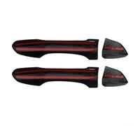 Bebykilemi 2 fundas exteriores para manija de puerta 2015-2022, borde ABS con impresión de fibra de carbono, par L+R, resistente a la intemperie, no destiñe, ajuste ligero