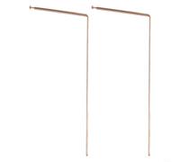 Bebykilemi 2 sondas de cobre, juego de varillas de radiestesia de cobre, herramienta de adivinación de caza del tesoro, 12 pulgadas de longitud, diseño de cabeza única con mango ergonómico (bola de
