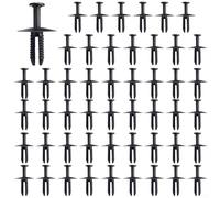 Bebykilemi 50 clips de arco de rueda de puerta para parachoques de coche, pasador de empuje compatible con la serie después de 1995, repuesto para OE 51118174185 51110141033, color negro