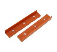 Bebykilemi Almohadillas protectoras magnéticas de mordaza de banco para herramientas de trabajo de metal, cojín de goma, accesorios de prensa de taladro (6 pulgadas, naranja F)