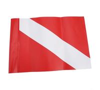 Bebykilemi Bandera de seguridad para buceo, PVC, impermeable, marcador de buceo, rojo y blanco, bandera de actividad subacuática para barcos, boyas, esnórquel, 29 x 22 cm, pancarta de seguridad marina