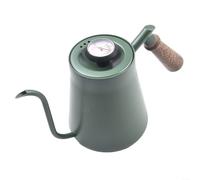 Bebykilemi Boquilla de cuello de cisne de acero inoxidable para verter sobre hervidor con termómetro integrado para preparación manual, olla de goteo de café de 650 ml y 850 ml para uso barista, té