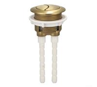 Bebykilemi Botón de descarga de inodoro de doble empuje, botón de cisterna de inodoro dorado cepillado, estructura ABS acoplada de cerca para renovación de baño en el hogar, 38 mm