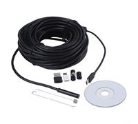Bebykilemi Cámara de inspección de boroscopio industrial de 15 m, sistema de cámara de drenaje de tubería de alcantarillado con sonda de 7 mm, 6 luces LED, impermeable, IP66 para dispositivos Android