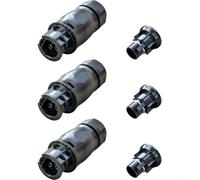 Bebykilemi Conector hembra de 3 polos para Betteri BC01, compatible con inversores, 25 A, 250 V CA, IP68, acoplamiento eléctrico impermeable, cable de 2,5/4,0 mm², UL94-V0 (3 juegos)