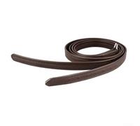 Bebykilemi Correas de cuero de estribo ajustables para montar a caballo con herrajes de acero inoxidable de microfibra inglesa para sillín ecuestre accesorios suaves y duraderos (marrón oscuro, 125 cm