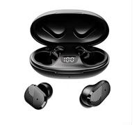 Bebykilemi Disfruta de la música en cualquier lugar con los auriculares inalámbricos A68, ligeros y cómodos para llevar todo el día (pantalla de banda negra)