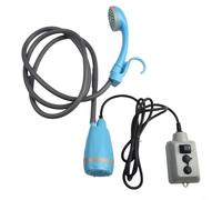 Bebykilemi Ducha portátil de camping recargable por USB, bomba de ducha al aire libre, 12 V CC, kit de lavado de coche para senderismo, viajes, limpieza de mascotas, batería de 2200 mAh, manguera de 2