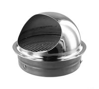 Bebykilemi Extractor externo de pared de acero cromado con nariz de toro, salida de ventilación de pared, ventiladores de cocina, extractores de baño y secadora para tuberías con acero inoxidable (200