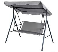 Bebykilemi Funda de repuesto para asiento de columpio de jardín, tela Oxford 600D, duradera, para exteriores, 138 x 50 x 50 cm, color negro, gris y beige (gris)