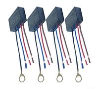 Bebykilemi Interruptor táctil de 4 vías para lámparas de mesa, lámparas de pared, lámparas de pie decorativas con control de brillo de 3 niveles para una fácil instalación, color negro, paquete de 4