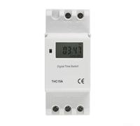 Bebykilemi Interruptor temporizador programable digital LCD DIN Rail para CA 220 V 50 Hz, relé de tiempo de 16 A con programación semanal/diaria, respaldo de batería y manual en varios idiomas,