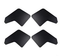 Bebykilemi Juego de 4 guardabarros de plástico PP+TPO negro para coche, SUV, camión, delantero y trasero