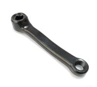 Bebykilemi Juego de bielas de repuesto para ciclismo interior, construcción de hierro de 127 mm, diseño de agujero cuadrado, montaje izquierdo y derecho para equipo de bicicleta estática (manivela