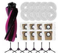 Bebykilemi Kit completo de repuesto para aspiradora, incluye cepillo de rodillo principal, cepillos laterales, paños de fregona y bolsas de polvo para eliminar eficazmente la suciedad de suelos duros