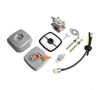 Bebykilemi Kit completo de repuesto para carburador, incluye filtro de aire, junta, tornillos, tuerca y kit de línea de combustible, compatible con desbrozadora SRM210