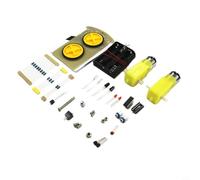 Bebykilemi Kit de línea de seguimiento inteligente para coche con detección de pista negra de 16 mm, sensor de luz roja y fotorresistencia para navegación automática de campo blanco, motor electr de 3
