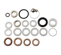 Bebykilemi Kit de reparación de anillos de sellado de pintura de 12 mm a 27 mm, sellos de metal de cuero PTFE compatibles con spray 390/395/490/495/595 para mejoras del hogar y