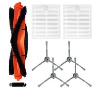 Bebykilemi Kit de repuesto de cepillo lateral principal y filtro de aspiradora compatible con accesorios de aspiradora robot Lubluelu y V8 Pro, reemplazo de cepillo principal de nailon, esquina (A)