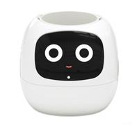 Bebykilemi Maceta inteligente, sistema de riego automático con pantalla interactiva, sensor de monitoreo de temperatura para plantas de interior, decoración de oficina en casa (blanco)