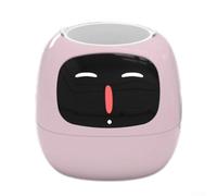 Bebykilemi Maceta inteligente, sistema de riego automático con pantalla interactiva, sensor de monitoreo de temperatura para plantas de interior, decoración de oficina en casa (rosa)