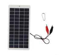 Bebykilemi Panel solar policristalino portátil de 10 W y 12 V con clip para cargar baterías de 9 a 12 V, camping al aire libre y uso doméstico