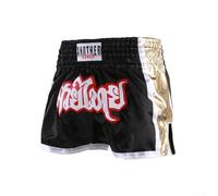 Bebykilemi Pantalones cortos de boxeo unisex para artes marciales mixtas para entrenamiento de Muay Thai Kickboxing, pantalones cortos de combate transpirables con cintura elástica para gimnasio