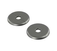 Bebykilemi Paquete de 2 collares de cubierta de tubo de radiador de 70 mm de diámetro exterior de 15 mm, agujero interior, plástico, blanco, negro, plateado, se desliza sobre tuberías de gas
