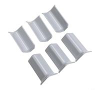 Bebykilemi Paquete de 6 zócalos de esquina para molduras de pared de 8 cm, 3 conectores interiores + 3 exteriores, base de cubierta de ABS para decoración del hogar, color blanco (M gris)