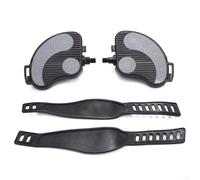Bebykilemi Pedales de repuesto de ejercicio para bicicleta con correas ajustables para ciclismo en interiores, giro para bicicleta y estacionario para bicicleta, pedales de eje antideslizantes de 9/16