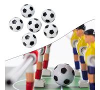 Bebykilemi Pelotas de repuesto de 32 mm, paquete de 6 pelotas de futbolín ABS para pelotas de repuesto para KICKER Striker Barcelona Roma, accesorios de juego de fútbol interior, color blanco y negro