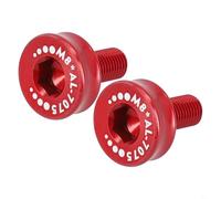 Bebykilemi Pernos de manivela de bicicleta M8 de aleación de aluminio para pedalier de biela cuadrada cónica, para bicicleta de carretera, componentes de ciclismo, paquete de 2 (rojo)