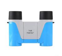 Bebykilemi Prismáticos HD de alta potencia para niños, aumento de 7 x 8, plegable, para ver conciertos, aventuras al aire libre, observación de aves y observación de estrellas (azul)