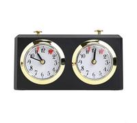 Bebykilemi Reloj mecánico de ajedrez, temporizador profesional de competición analógico, doble esfera, manual, para juegos de ajedrez chino, ajedrez Go