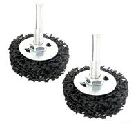 Bebykilemi Rueda de tira de limpieza de 50 mm, disco abrasivo para amoladora angular, removedor de óxido de pintura, discos de tira de disco de eliminación de óxido para amoladora angular (negro, 2