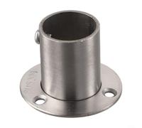 Bebykilemi Soporte de brida de pared de acero inoxidable para barras de cortina, soporte de montaje de tubo redondo pulido con tornillo de bloqueo, 19 mm, 22 mm, 25 mm, 32 mm, diámetro interior