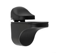Bebykilemi Soporte de estante de vidrio ajustable para estantes de vidrio de 3 a 22 mm, aleación de zinc, acabado cromado pulido, accesorios para muebles del hogar, 56 x 30 mm (negro)