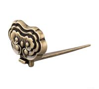 Bebykilemi Soporte de marco de placa de latón macizo para obras de arte y fotos, soporte de gancho de pared de esquina redondeada con construcción de larga duración, acabado de bronce para el hogar y