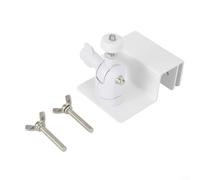 Bebykilemi Soporte de montaje en canalón resistente a la intemperie al aire libre en aleación de aluminio con adaptador de tornillo para cámaras de seguridad, giro ajustable de 360° (blanco)