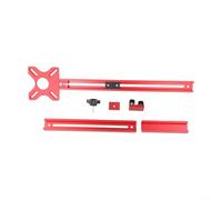 Bebykilemi Soporte de ranura de fresado de aleación de aluminio y plantilla de corte circular para armarios de carpintería, base desmontable de montaje rápido, acabado rojo, tamaño extendido (B)